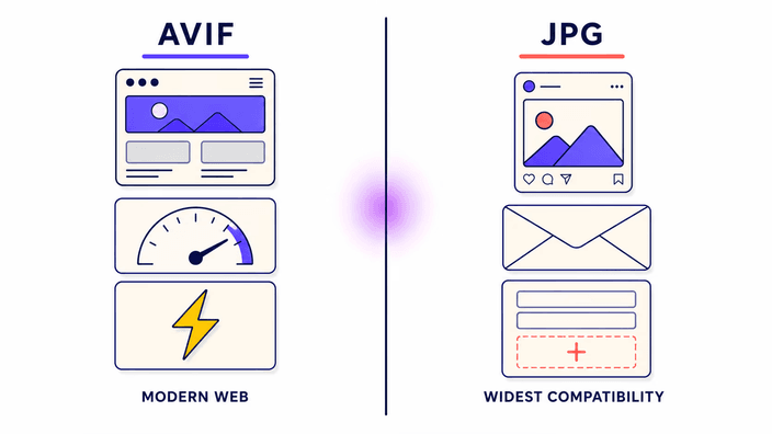AVIF or JPG — when to use each