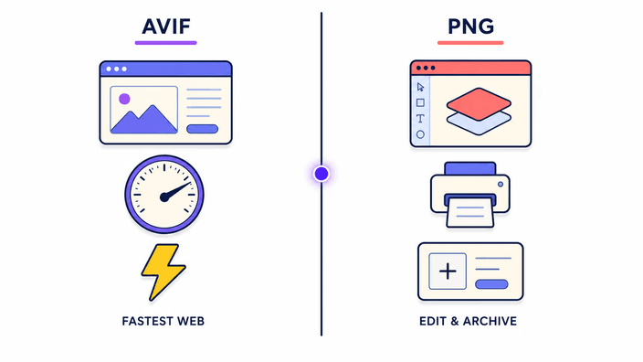 AVIF and PNG — when to use each