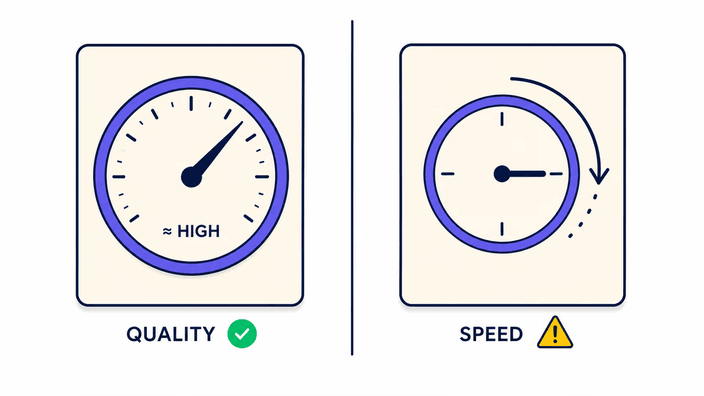Quality and encoding speed