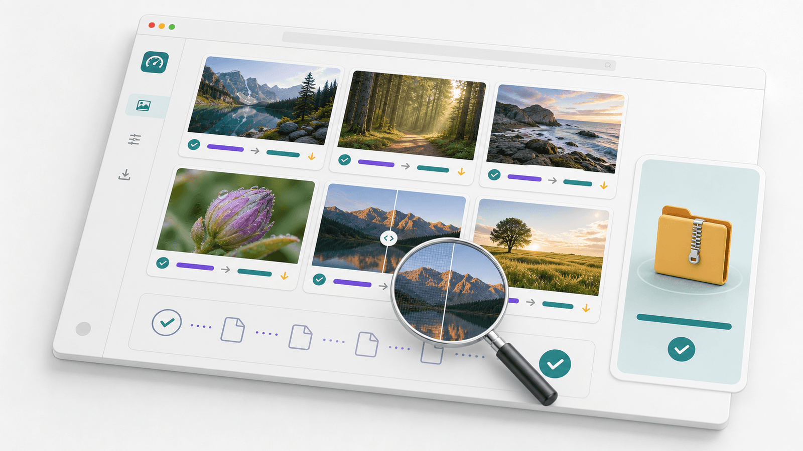 Browser cleanup panel showing GPS metadata removed from a photo