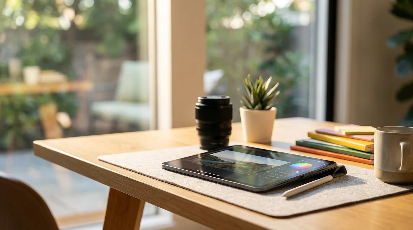 Illustration about Lightroom vs. Snapseed