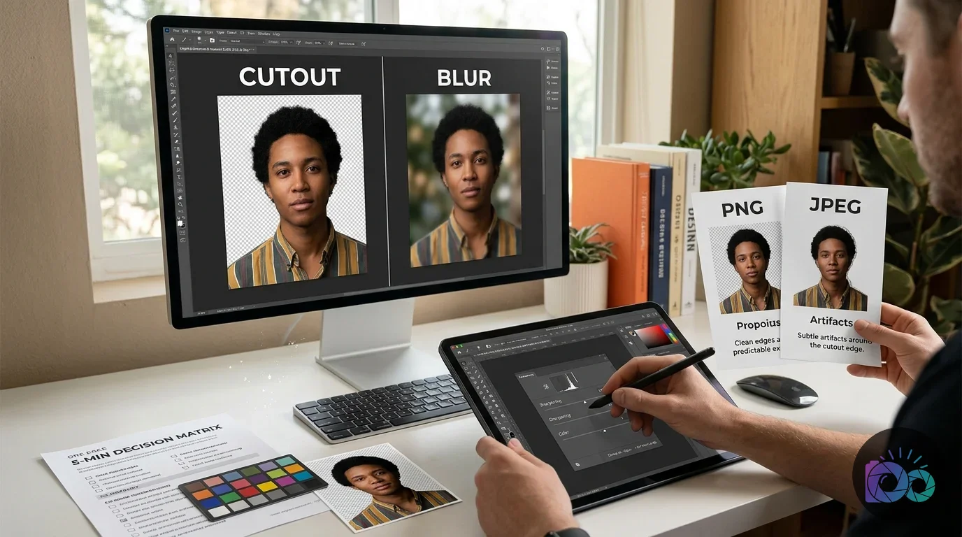 Decision workflow for app is best for high-resolution editing after background removal (RAW, color, detail, export)